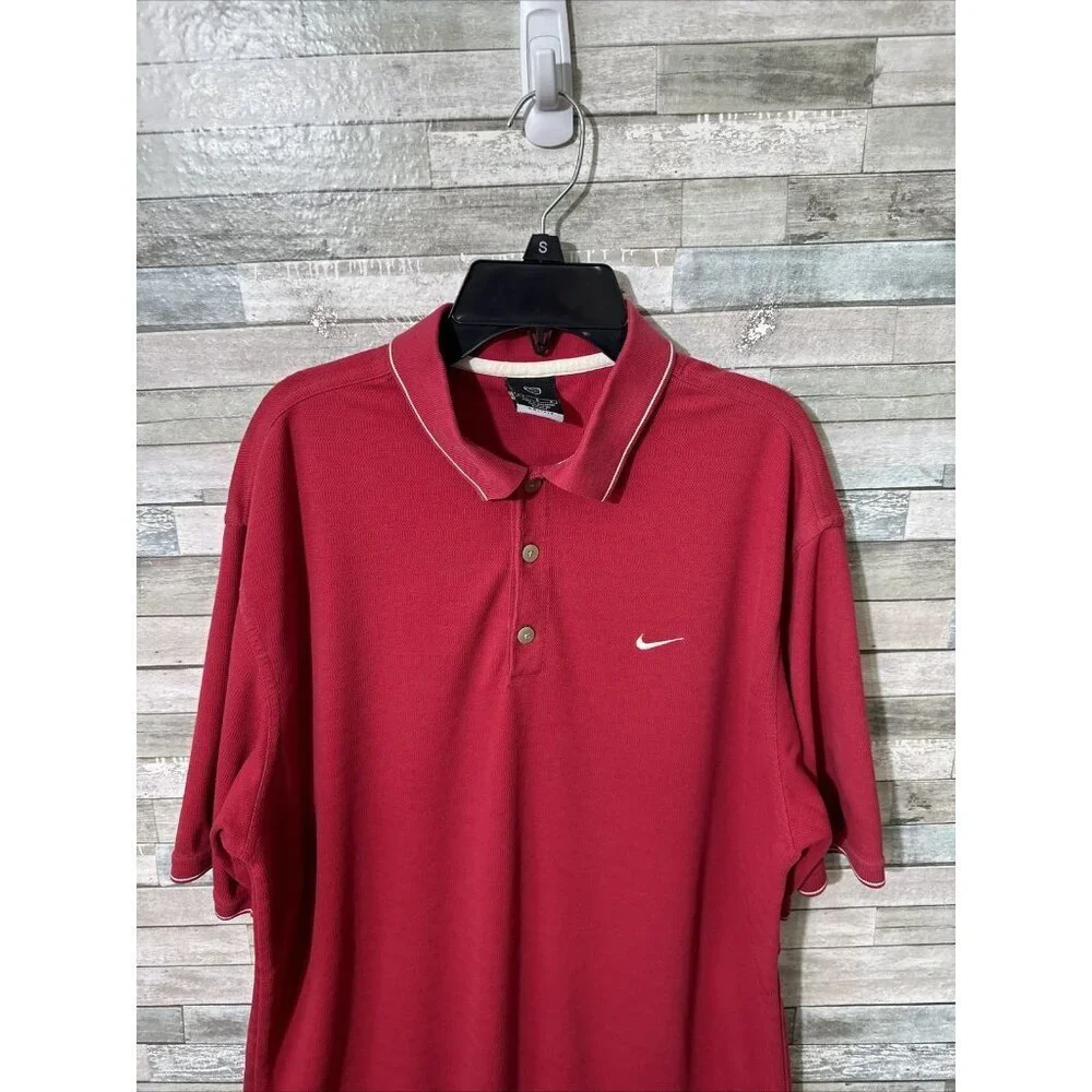 Men’s Nike Dri Fit Polo T-shirt Red Large